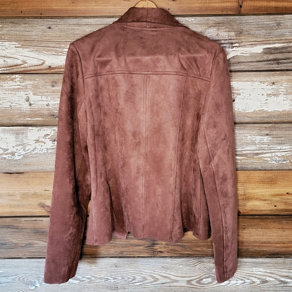 🕊️ Philosophy Vegan Suede Mauve Moto Jacket size XS - Picture 4 of 5